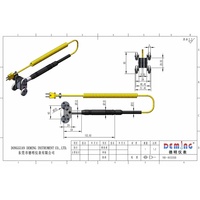 Portable Handheld Thermocouple with Wheel High Accuracy Fast Response Thermocouple for Moving Surface Various Specifications