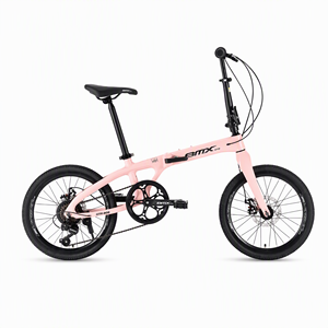 Lichtgewicht 20 inch magnesiumlegering vouwfiets 7 versnellingen draagbare vouwfiets dubbele schijfrem BMXGTR - Product Image 1