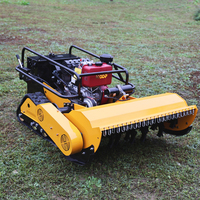 Meilleure vente CE EPA tondeuse à fléaux ferme télécommande sur chenilles tondeuse à fléaux verger tout Terrain puissant moteur machine de découpe d'herbe