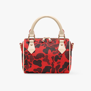 Bolsa Transversal Feminina Personalizada com Estampa Camuflada Pastel, Bolsa de Mão Tipo Barril com Alça Superior, Alça Removível, Bolsa de Ombro Casual Estilo Nuvem Camuflada - Product Image 4