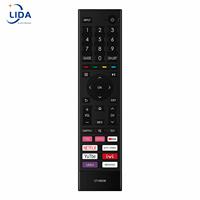 Télécommande de remplacement CT-95038 pour TV, code fixe, anti-choc, applications Wi-Fi gratuites, Sports/Music/Netflix/Prime-Video/YouTube