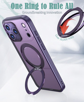 Coque de protection de qualité supérieure pour Apple iPhone 16 17 Pro Max avec support rotatif à 360 degrés, compatible avec la recharge sans fil et antichoc