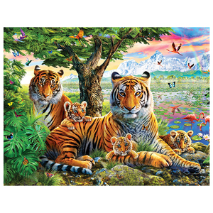 Peinture Diamant 5D Moderne Peinte à la Main, Motif Tigre, Mosaïque Point de Croix Décoratif 30x40cm, Résine, Vente Directe Usine - Product Image 1