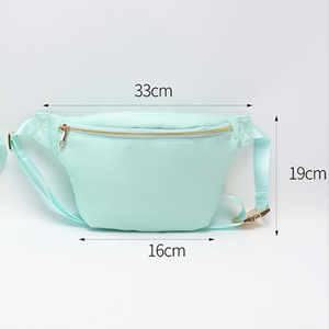 Riñonera de nailon grande personalizada al por mayor, a la moda, con cremallera, patrón de letras, impermeable, bandolera, Keymay para hombres y mujeres - Product Image 6