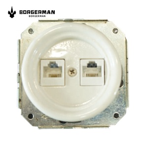 Bán Sỉ Điện Thoại Sứ Lắp Phẳng RJ11 Và Máy Tính RJ45 Ổ Cắm Internet Thông Dụng Không Có Khung - Product Image 1