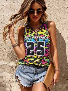 Camiseta sin mangas estampada Leap of Faith 25 para mujer, cuello redondo, informal, de verano, transpirable, anti-bolitas, tejida, 100% algodón - Product Image 5