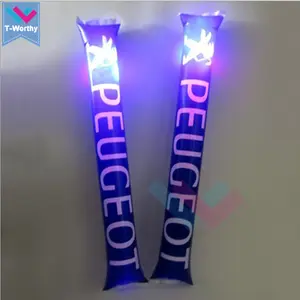 Promotion Customized PE LED Inflatable Noise Cheering Stick, Light Up Bang Bang Stick