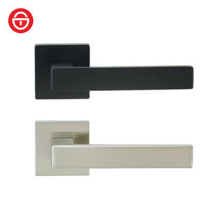 Juego <span class=keywords><strong>de</strong></span> Manijas y Cerraduras Minimalistas Cuadradas <span class=keywords><strong>de</strong></span> Aleación <span class=keywords><strong>de</strong></span> Zinc <span class=keywords><strong>de</strong></span> Alta Calidad para Puertas <span class=keywords><strong>de</strong></span> Dormitorio, Hotel, Baño y Apartamento - Product Image 4