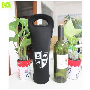 Neoprene 750ml Wine Red Cooler Bag <b>Bottle</b> Sleeves and Champagne Holder Tote Bag - Product Image 2