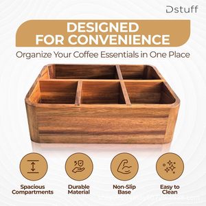 Caja de almacenamiento de madera para cápsulas de café y tazas de té, 4 capas, gran capacidad, almacenamiento de cápsulas de café - Product Image 5