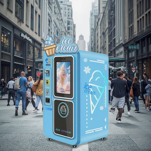 Ngoài trời hoàn toàn tự động Kem Máy bán hàng tự động Snack Dispenser kim loại xây dựng nhiều đồng xu thẻ tín dụng mã QR - Product Image 1