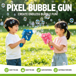 LK Toys My World <span class=keywords><strong>Pixel</strong></span> Bubble Sword <span class=keywords><strong>Gun</strong></span>, Pistola <span class=keywords><strong>de</strong></span> Burbujas Automática Eléctrica, Máquina <span class=keywords><strong>de</strong></span> Burbujas Segura y No Tóxica, Juguete <span class=keywords><strong>de</strong></span> Burbujas para Niños y Niñas al Aire Libre - Product Image 6