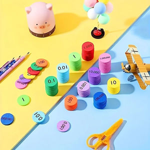 300 pièces/sac Disques en mousse souple pour l'apprentissage des décimales et des nombres entiers, jeu de 10 valeurs, jetons de comptage pour enfants, matériel pédagogique de base, compteurs mathématiques - Product Image 5