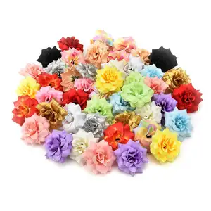 Cabeças de flores falsas 4.5cm, atacado de peônia e margarida, flor artificial para casa, festas, decoração de casamento, faça você mesmo