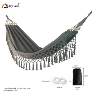 <span class=keywords><strong>Hamac</strong></span> de <span class=keywords><strong>camping</strong></span> individuel anti-roulis avec pompon, populaire sur internet, pour extérieur, balançoire de <span class=keywords><strong>camping</strong></span> <span class=keywords><strong>sauvage</strong></span>, décontracté, pour séjour à domicile, style ethnique - Product Image 3
