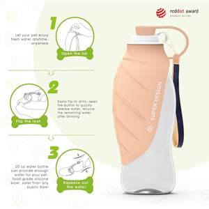 Botella de agua para perros Superdesign de 580 ml, portátil, a prueba de fugas, para perros pequeños a grandes, para viajes. - Product Image 6