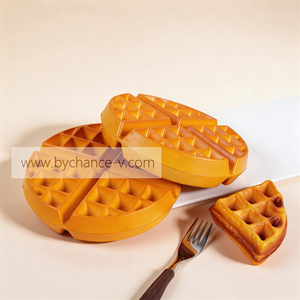 แบบจำลองวาฟเฟิลเบลเยียมทรงกลมเสมือนจริง สำหรับตกแต่งร้านอาหาร โชว์รูมครัว จัดแสดงบุฟเฟ่ต์ - Product Image 3