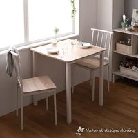 Offre Spéciale à manger table et chaises ensemble 3 métal et bois pour meubles de maison en bois acier design assemblage pour 2 personnes