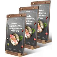Support de menu de luxe en bois pour table, format A4/A5, avec boulons métalliques, idéal pour restaurants et hôtels – Direct Fabricant