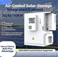 Armoire ESS solaire LiFePO4 commerciale OEM 30/40/50KW, connectée/autonome/hybride, protection intelligente à trois niveaux, IP55, refroidissement par air, CAN/Rs485