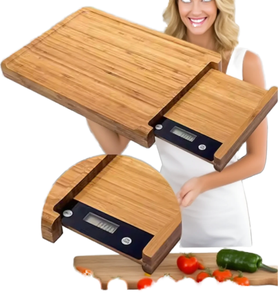 Planche à découper en bambou écologique personnalisable avec rainure de récupération des jus, épaisseur 1,5 cm, compatible lave-vaisselle pour la cuisine - Product Image 1