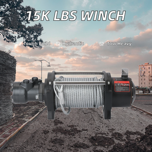 Tời thủy lực cho nhiệm vụ nặng nề kéo 12000lbs công suất với động cơ bmr80 & 36:1 tỷ lệ bánh răng 10mm cáp thép - Product Image 2