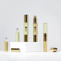 Verre rechargeable personnalisé de gros 5ml 10ml 15ml 20ml rouleau de parfum en verre 2 en 1 bouteilles petit flacon de parfum