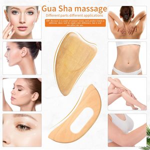 Outils de massage en bois de couleur naturelle pour sculpter le corps, soulager les douleurs musculaires, anti-cellulite, améliorer la circulation sanguine - Product Image 3