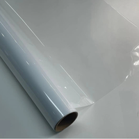 Film de fenêtre d'autocollant de vinyle adhésif transparent super clair imprimable UV pour le matériel d'affiche