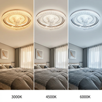 Lámpara de Techo Duradera con Efecto Brillante Moderno y Elegante, Panel LED con Ventilador, Proveedor Mayorista de Fábrica China