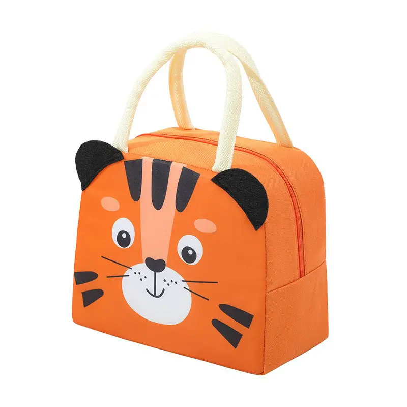 Niedliche Isolierung Lunchbox Tragbarer Kühlschrank Thermo beutel Kid's School Wärme isolierte Lunchbox Tote 3d Karton Muster Bento Bag