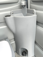Toilette portable de luxe fournie par l'usine Style au design moderne Toilette assise PE préfabriquée mobile durable de luxe