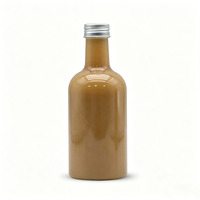 Bouteilles en plastique jetables en gros pour jus, avec couvercle anti-fuite et sérigraphie, pour jus et thé au lait