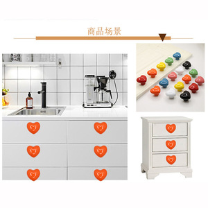 Poignées de meuble en céramique en forme de cœur Good Writer, 1116 petits cœurs pour tiroirs et portes de placard - Product Image 3