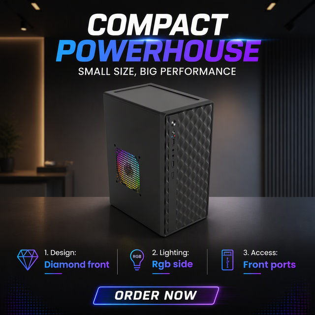 OEM Available A-N603 Small Form Factor PC Case Rear 8cm Side 12cm Fan MicroATX ITX Computer Cabinet