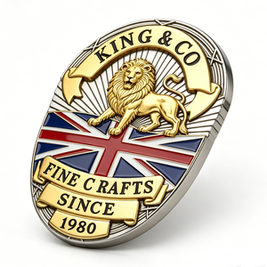 Moneda Conmemorativa Personalizada del Año Nuevo Chino con Diseño de León Rey, Moneda Coleccionable Esmaltada de Doble Cara, Artesanía Británica de Herencia - Product Image 2