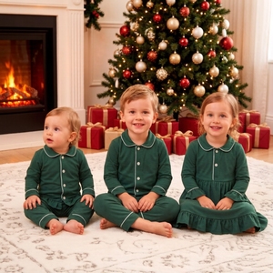 <span class=keywords><strong>Pigiama</strong></span> coordinato natalizio RTS <span class=keywords><strong>con</strong></span> applicazione Babbo Natale, bianco tinta unita, <span class=keywords><strong>con</strong></span> <span class=keywords><strong>bottoni</strong></span> e colletto a Peter Pan, set <span class=keywords><strong>pigiama</strong></span> per neonata, camicia da notte 2026 - Product Image 2