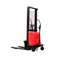 Gerbeur semi-électrique Muduo 2 tonnes avec fourches épaissies, moteur 220V, chariot élévateur à palettes, pneus pleins, centre de charge 1200mm