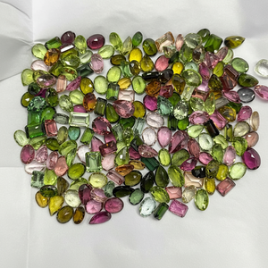 Listo para enviar hermosas gemas coloridas Natural Multi turmalina tamaño libre facetado forma mixta piedras preciosas sueltas para hacer joyas - Product Image 1