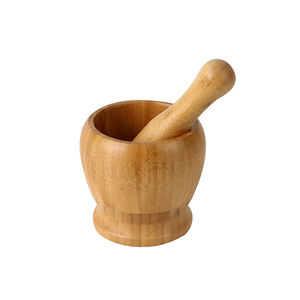 เครื่องบดเครื่องเทศขิงแบบกำหนดเอง,ชุดครกและสากไม้ไผ่สำหรับห้องครัวขนาดเล็ก - Product Image 1