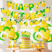 Ballons de fête au citron frais et ensoleillé Décor en latex imprimé de fruits jaunes de 12 pouces pour les célébrations d'anniversaire sur le thème des agrumes