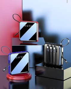Batería <span class=keywords><strong>Externa</strong></span> Portátil Mini de 10000mAh con Logotipo OEM, USB <span class=keywords><strong>Tipo</strong></span> <span class=keywords><strong>C</strong></span>, con Cable Integrado para Teléfonos Móviles, Bancos de Energía y Estaciones de Carga - Product Image 2