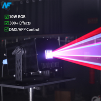 10W RGB Vollfarbige 3D-Animations-Laserbeleuchtung - DMX512/APP/Bluetooth-Steuerung für Bühne, Hochzeit, Club