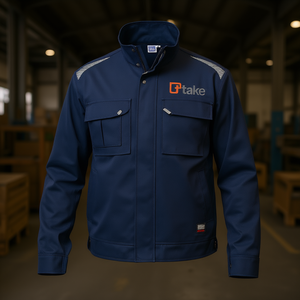 Chaqueta de Trabajo Ttake Regular 2XL Azul Oscuro con Diseño de Bolsillos Utilitarios - Product Image 3