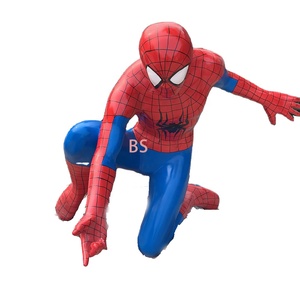 Vendita calda di alta qualità di grandi dimensioni in fibra di vetro resina Spiderman sulla parete statua scultura - Product Image 6