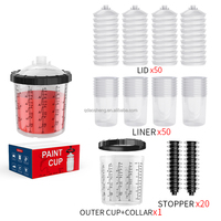 Système de gobelets à peinture jetables en PP de 650 ml pour pistolets de pulvérisation automobiles (SATA/DeVilbiss/IWATA)