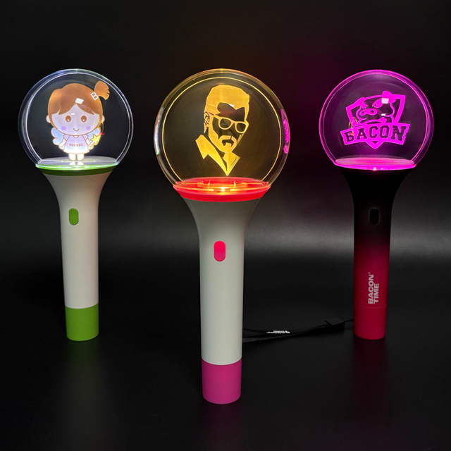 High Quality Custom Flashing RGBW LED Light Sticks for Concert Party Glowing Dark Acrylic AAA*3/Rechargeable 6-10 Hours Portable