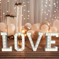 Grandes lettres LED blanches géantes « LOVE » autoportantes et lumineuses pour mariages, fêtes et décoration d'événements