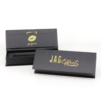 Yilucai — boîte cosmétique holographique noire, emballage en carton personnalisé, coffret cadeau avec insertion pour rouge à lèvres