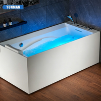 Nueva Bañera de Hidromasaje Acrílica Portátil Moderna para Hotel, Personalizada, de 12 Jets y Capacidad de 50-59 Galones, Venta al Por Mayor de Fábrica